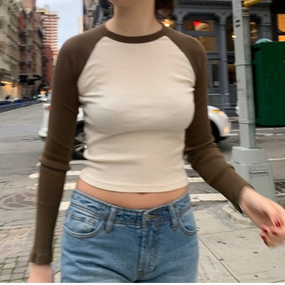 Brandy Melville Tops - Brandy Melville Baseball Long Sleeve